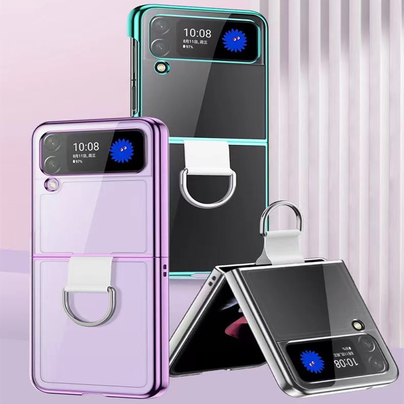 Samsung zflip4 taitettava matkapuhelimen kotelo, metallinen rengassolki matkapuhelimen kotelo, älykäs matkapuhelimen suojakotelo, joka voidaan taittaa