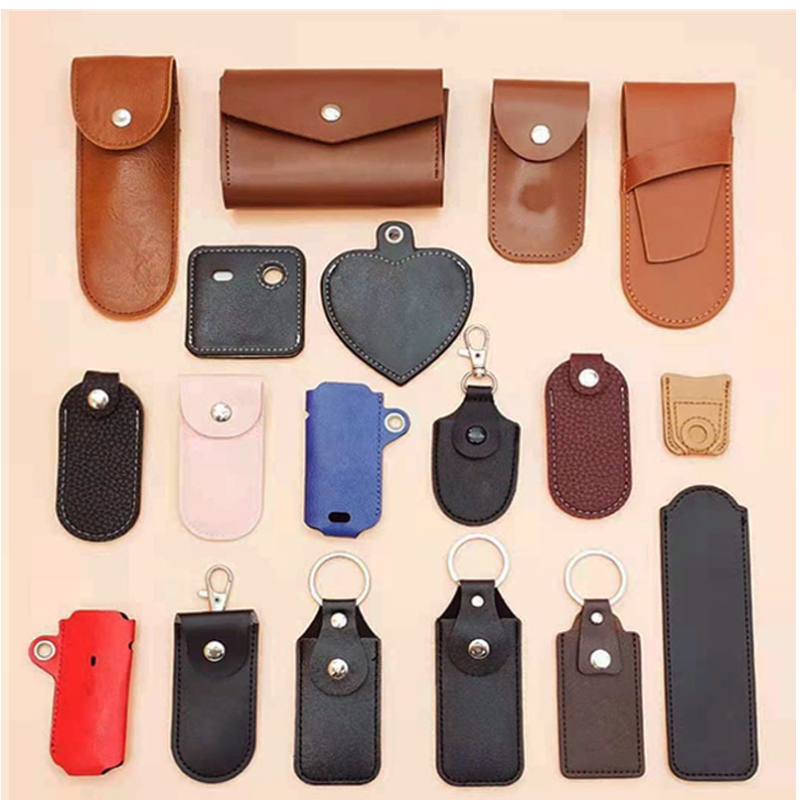 Nahka -avain solki, USB Drive -nahkakotelo, erilaisia ​​pieniänahkatuotteita,nahka lompakkokotelo